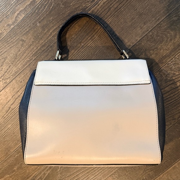 Kate Spade Two-Tone Black Cream Satchel – Leather Top Handle/Crossbody Preowned - Picture 5 of 8